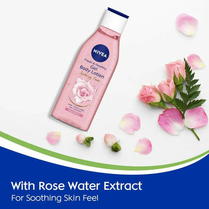 Nivea Fresh & Healthy Rose Water Gel Body Lotion Non Sticky Feel -75 ml