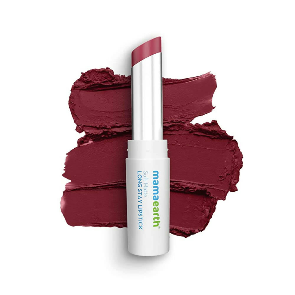 Mamaearth Soft Matte Long Stay Lipstick - Grape Wine - Mytrendzcart