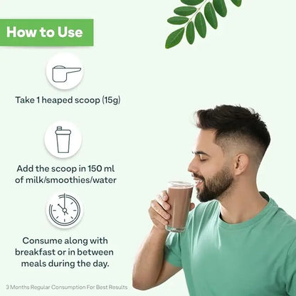 OZiva Daily Protein Activ for Men | Protein Powder for Men for Better Stamina, Muscular Health & Energy Levels | Big Muscle Protein with 40g Protein per 100g and Probiotic Bacteria 300g (Chocolate) - Mytrendzcart