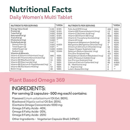 OZiva Daily Women’s Multi | Multivitamin capsules for Women with Shatavari & Brahmi | Supplements for Hormonal Balance & Stress Management (Wellness combo Pack) - Mytrendzcart