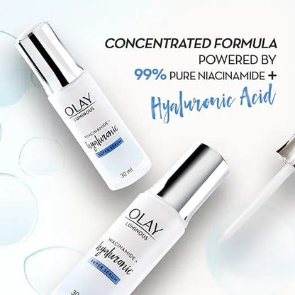 Olay Hydration Boost Kit for 2X Glow | Hyaluronic Serum with Free Cleanser l Intense Hydration | With Niacinamide l Normal, Oily, Dry & Combination Skin l Parabens & Sulphate free | Pack of 2 - Mytrendzcart