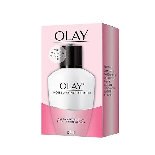 Olay Moisturising Lotion | Hydrates and Locks in Moisture | Light Weight and Non Greasy | With Coconut & Castor Seed Oil | Normal, Oily, Dry & Combination Skin l 150ml - Mytrendzcart