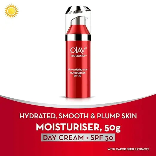Olay Regenerist Micosculpting Day Cream with SPF 30 | Hydrated, Plump, Bouncy Skin | With Hyaluronic Acid, Niacinamide and Peptides | Normal, Oily, Dry, Combination Skin | 50g - Mytrendzcart