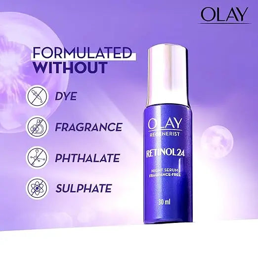 Olay Retinol Kit for Overnight Repair | Retinol Serum with Free Cleanser | Plumper, Younger looking Skin | 24h Hydration | Fragrance Free | Normal, Oily,Dry,Combination Skin | Paraben & Sulphate Free | Pack of 2 - Mytrendzcart