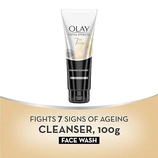 Olay Total Effects Foaming Cleanser | Face Wash | Fights 7 Signs of Ageing | With Niacinamide and Green Tea Extracts | Normal, Oily, Dry, Combination Skin | 100g - Mytrendzcart