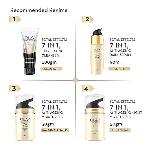 Olay Total Effects Foaming Cleanser | Face Wash | Fights 7 Signs of Ageing | With Niacinamide and Green Tea Extracts | Normal, Oily, Dry, Combination Skin | 100g - Mytrendzcart