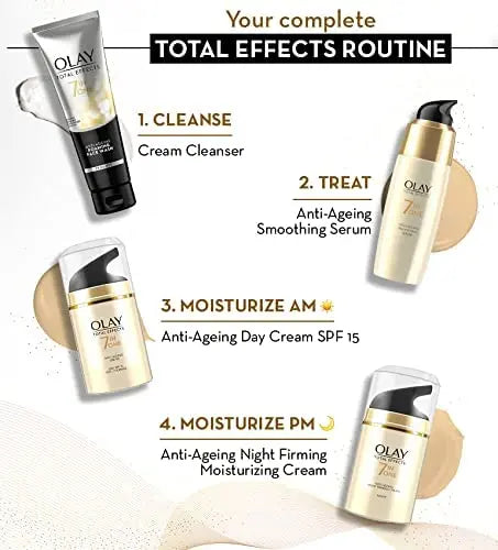Olay Total Effects Slay All Day Pack - Day Cream 50gm + Night Cream 50 gm| Fights 7 Signs of Ageing | With Niacinamide and Green Tea Extracts | Normal, Oily, Dry, Combination Skin | Pack of 2 - Mytrendzcart
