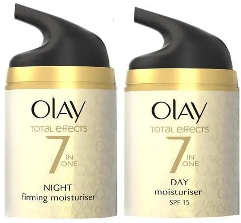 Olay Total Effects Slay All Day Pack - Day Cream 50gm + Night Cream 50 gm| Fights 7 Signs of Ageing | With Niacinamide and Green Tea Extracts | Normal, Oily, Dry, Combination Skin | Pack of 2 - Mytrendzcart