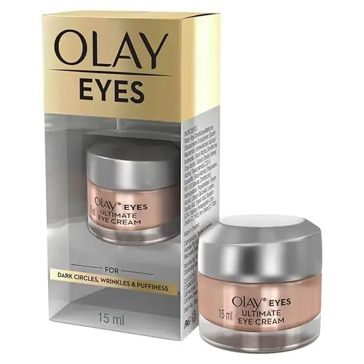 Olay Ultimate Eye Cream | Reduces Dark Circle, Wrinkles and Puffiness | With Peptides and Niacinamide l Normal, Oily, Dry & Combination Skin l Paraben & Sulphate Free | 15ml - Mytrendzcart