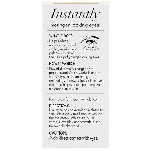 Olay Ultimate Eye Cream | Reduces Dark Circle, Wrinkles and Puffiness | With Peptides and Niacinamide l Normal, Oily, Dry & Combination Skin l Paraben & Sulphate Free | 15ml - Mytrendzcart