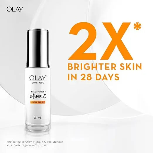 Olay Vitamin C Kit for 2X Glow | Vitamin C Serum with Free Cleanser l Even Glow and Smooth Texture | With Niacinamide l Normal, Oily, Dry & Combination Skin l Parabens & Sulphate free | Pack of 2 - Mytrendzcart
