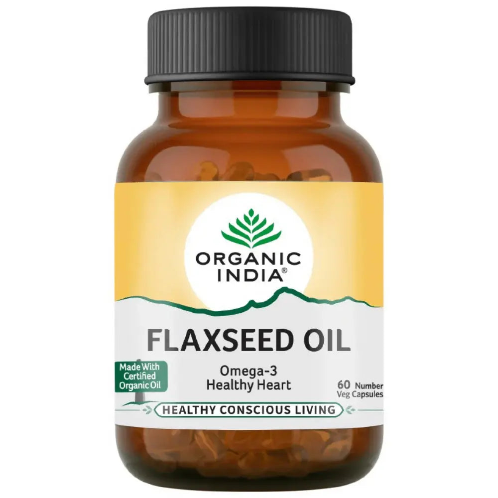 Organic India Flaxseed Oil Capsules -60 caps - Mytrendzcart