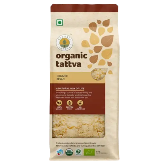 Organic Tattva Besan -500 gm - Mytrendzcart