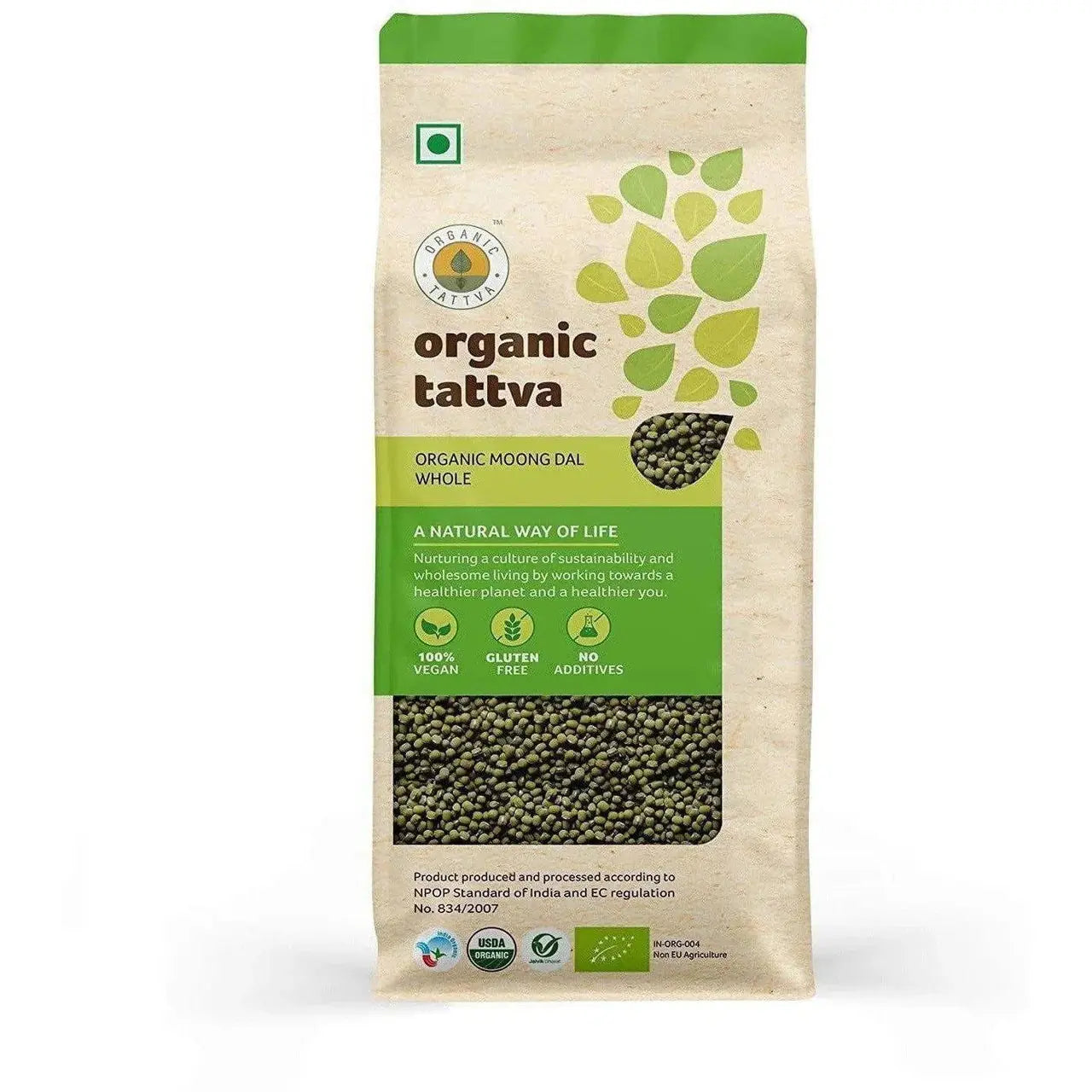 Organic Tattva Organic Moong Dal Whole -1 kg - Mytrendzcart