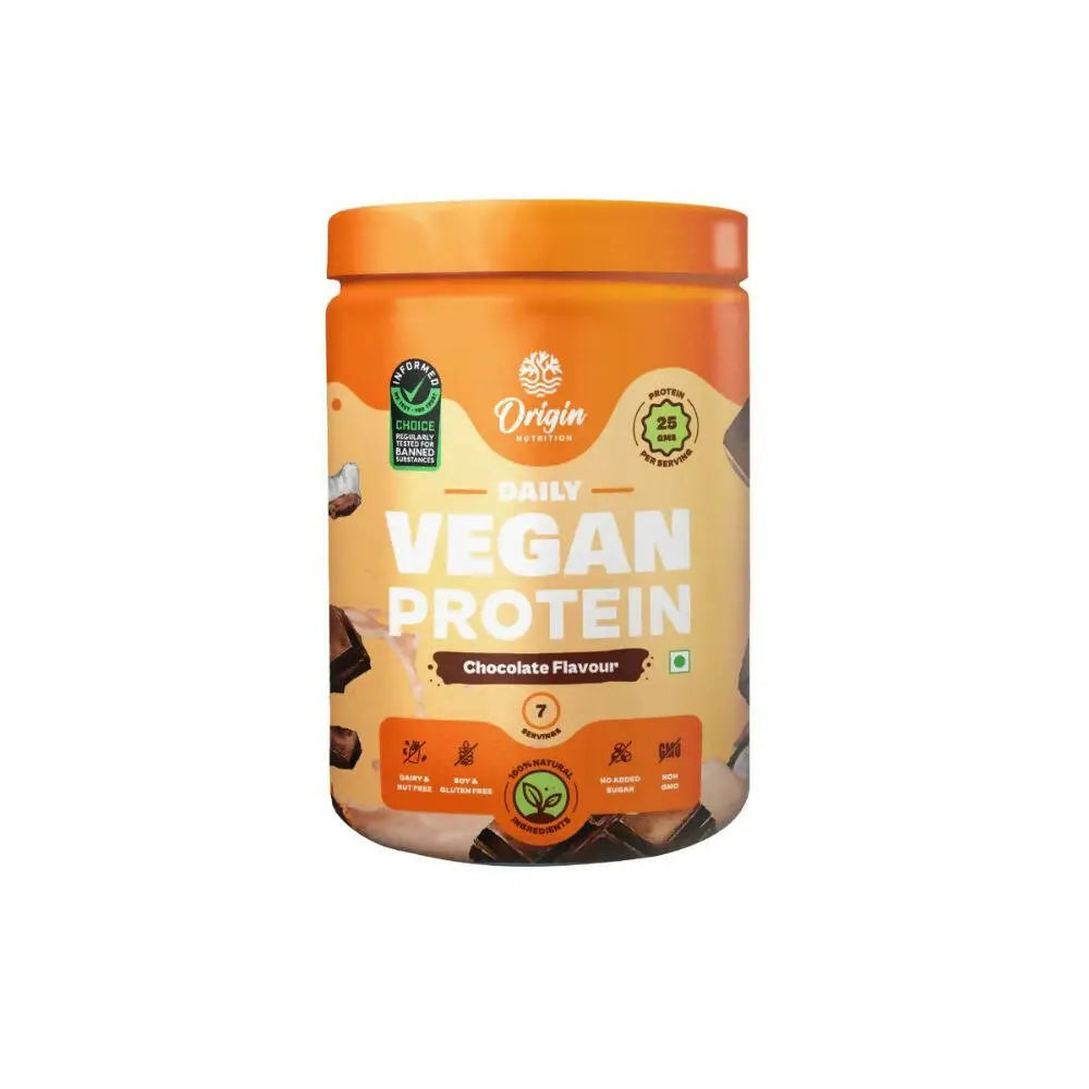 Origin Nutrition Natural Vegan Protein Chocolate Flavor Powder - Mytrendzcart