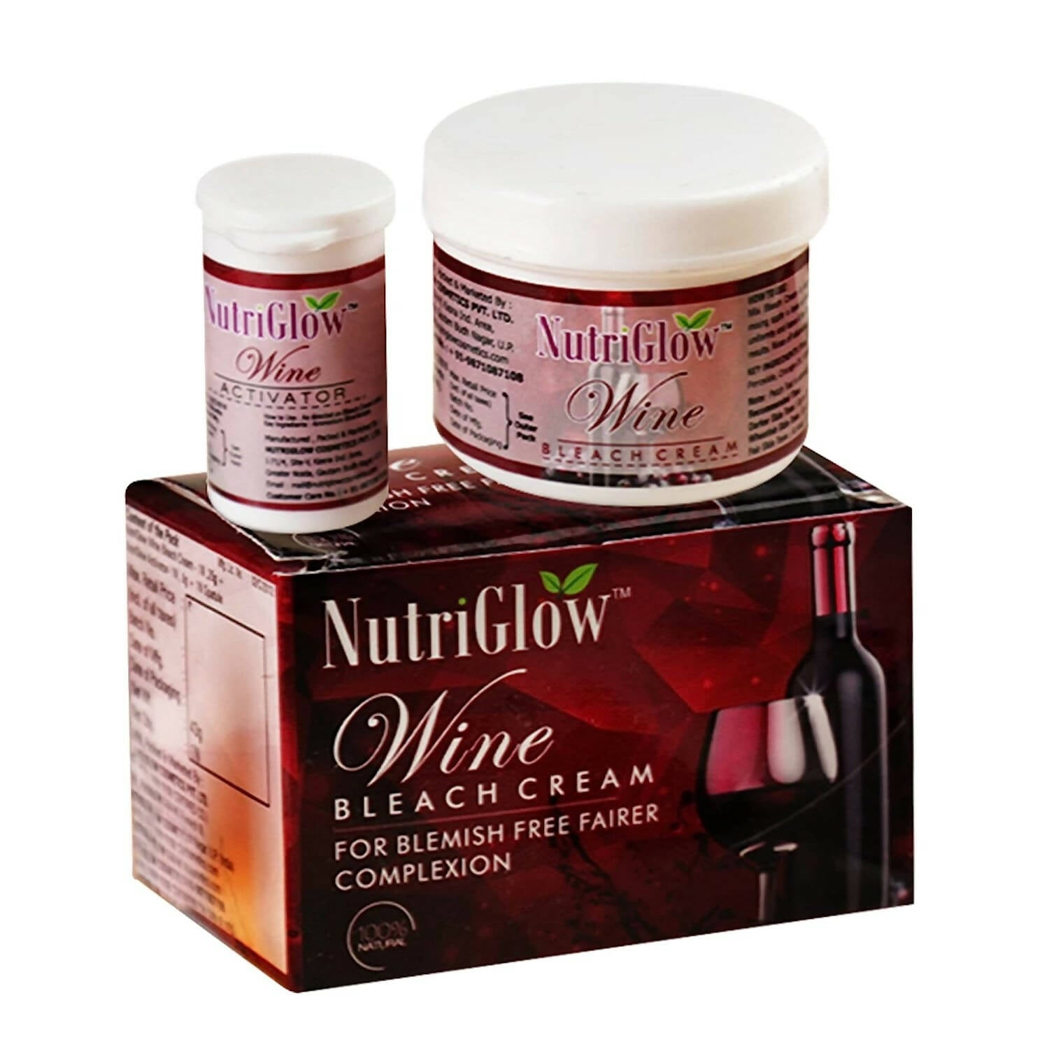 NutriGlow Wine Bleach Cream With Grape Extracts - Mytrendzcart