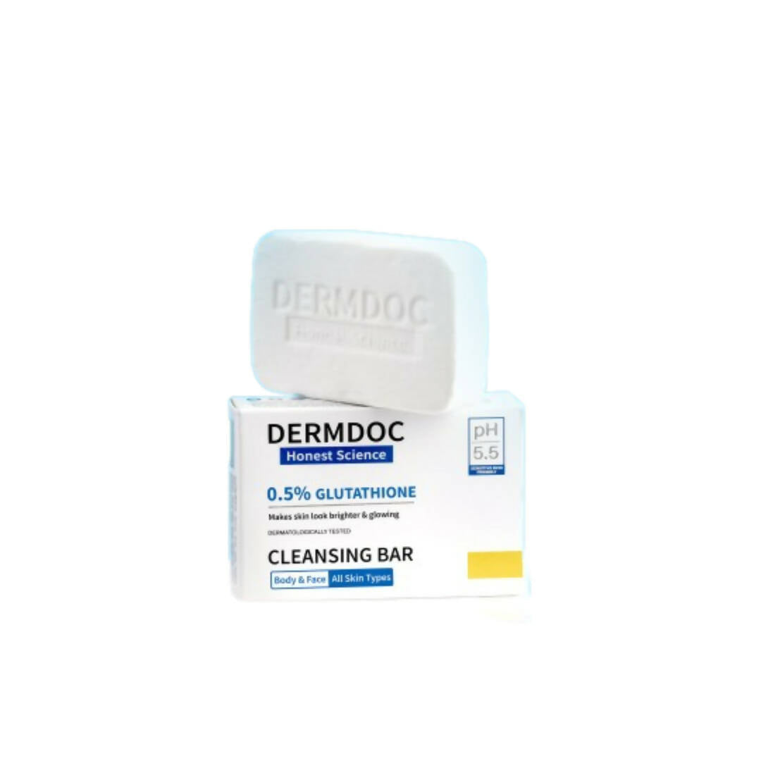 Dermdoc 0.5% Glutathione Cleansing Bar for Brighter & Glowing, All skin Types - Mytrendzcart