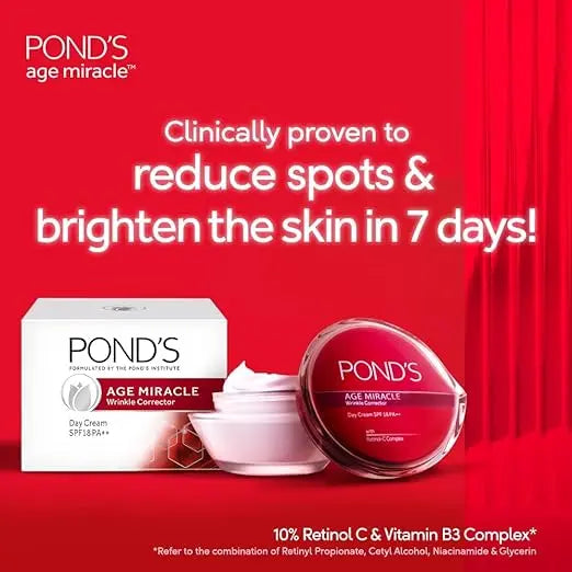 POND'S Age Miracle Wrinkle Corrector SPF 15 PA++ Day Cream 35 g - Mytrendzcart