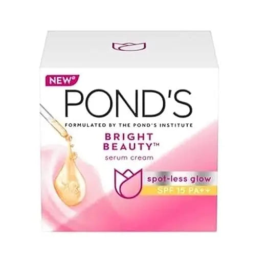 POND'S Bright Beauty SPF 15 PA ++ Day Cream 50 g, Non-Oily, Mattifying Daily Face Moisturizer - With Niacinamide to Lighten Dark Spots for Glowing Skin - Mytrendzcart