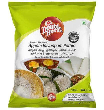 Double Horse Appam/Idiyappam/Pathiri |White Rice Flour -500 gm - Mytrendzcart