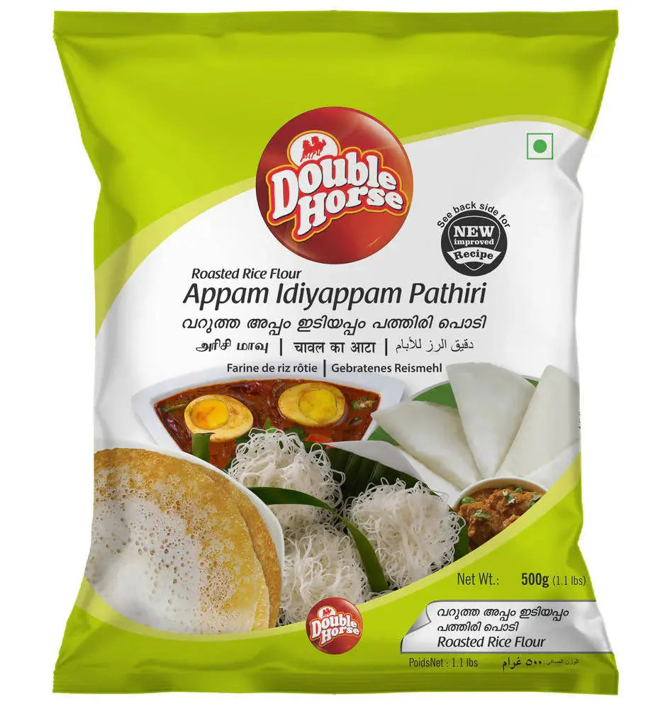 Double Horse Appam/Idiyappam/Pathiri |White Rice Flour -500 gm - Mytrendzcart