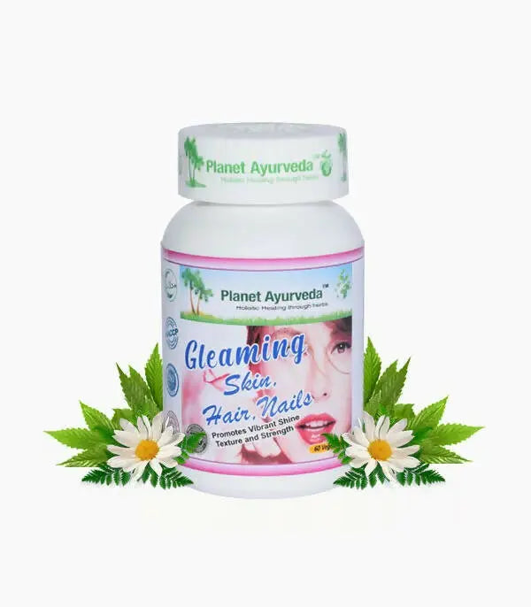 Planet Ayurveda Gleaming Skin, Hair, Nails Capsules - Mytrendzcart