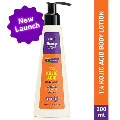 Plum BodyLovin Active-witty 1% Kojic Acid Body Lotion -200 ml - Mytrendzcart