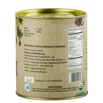 Praakritik Organic Black Raisins -200 gm - Mytrendzcart