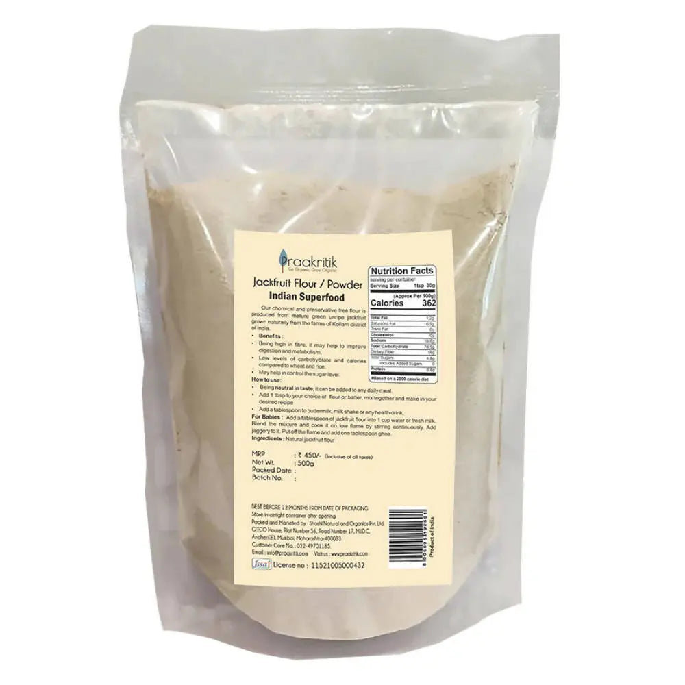 Praakritik Organic Jackfruit Flour -500 gm - Mytrendzcart