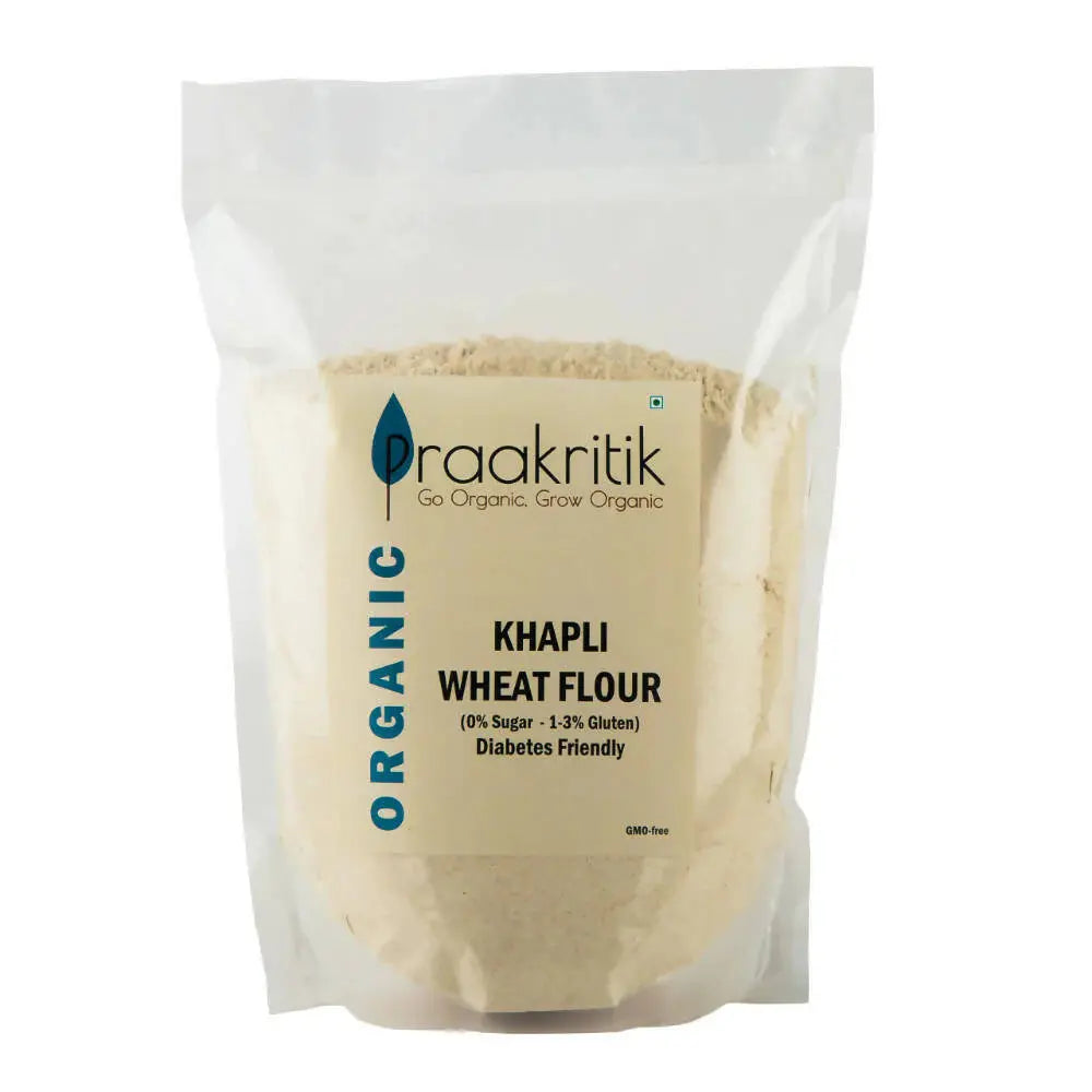 Praakritik Organic Khapli Wheat Atta -1 kg - Mytrendzcart