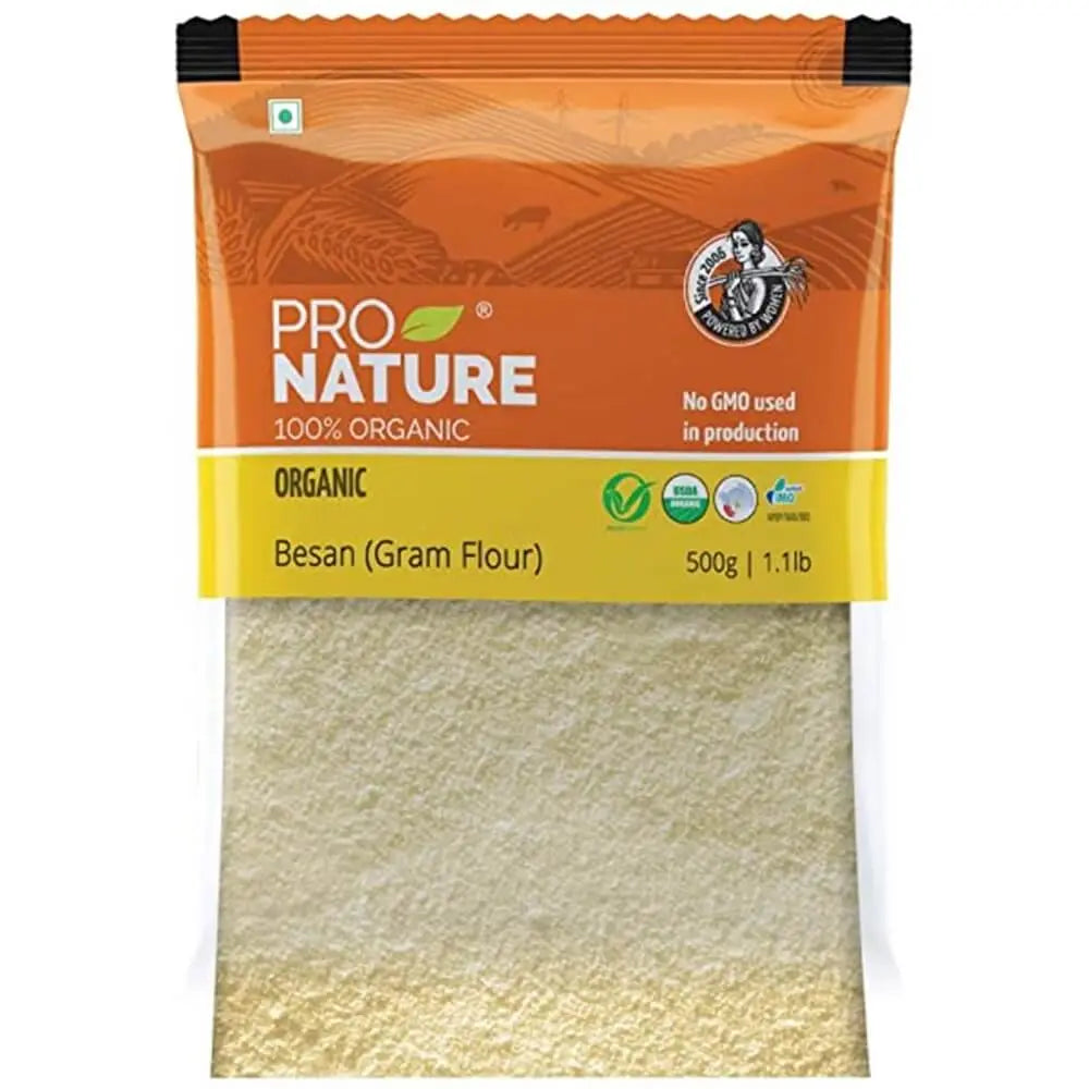 Pro Nature 100% Organic Gram Flour (Besan) -500 gm - Mytrendzcart