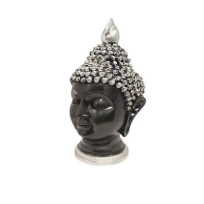 Puja N Pujari Buddha Face Idol Silver Head - Mytrendzcart