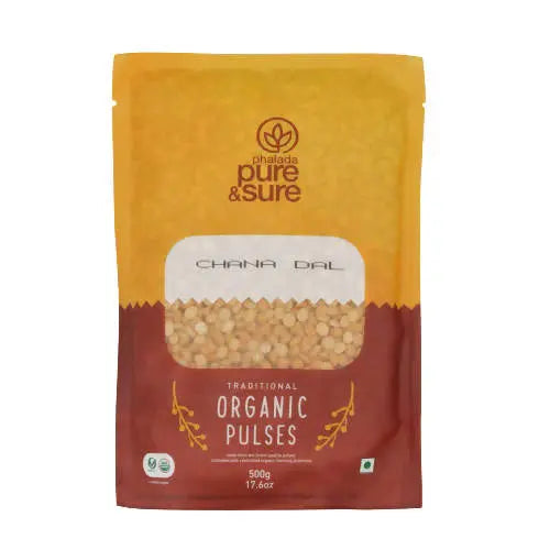 Pure & Sure Chana Dal Traditional Organic Pulses -500 gm - Mytrendzcart