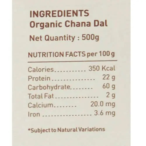 Pure & Sure Chana Dal Traditional Organic Pulses -500 gm - Mytrendzcart