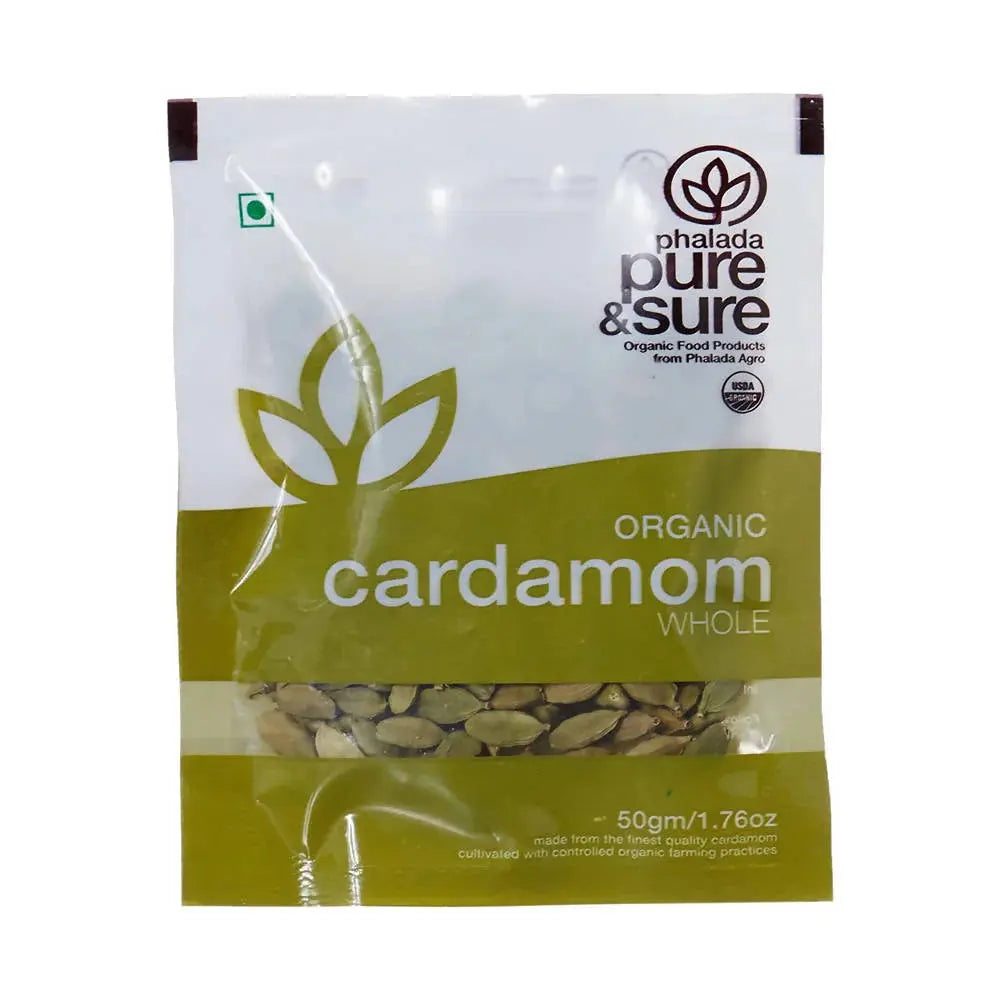 Pure & Sure Organic Cardamom Whole -50 gm - Mytrendzcart