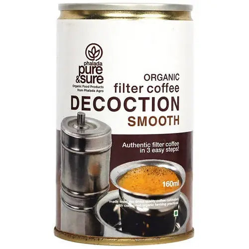Pure & Sure Organic Filter Coffee Decoction - Smooth -160 ml - Mytrendzcart