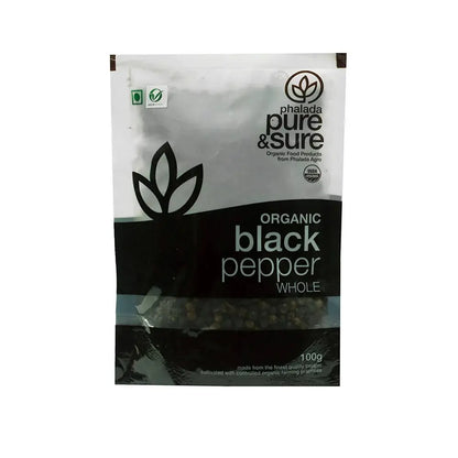 Pure & Sure Organic Whole Black Pepper Whole -100 gm - Mytrendzcart