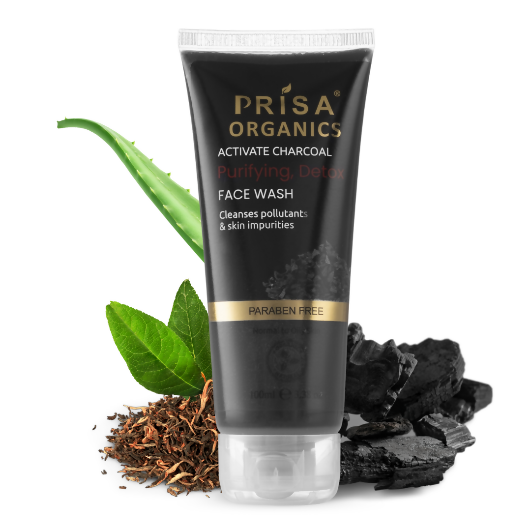 Prisa Organics Activated Charcoal Purifying Face Wash - Mytrendzcart