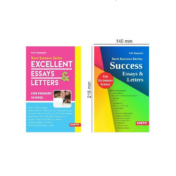 Sure Success Primary & Secondary School Essays and Letters Books Set of 2| Formal & Informal Letters, Descriptive Essays - Mytrendzcart