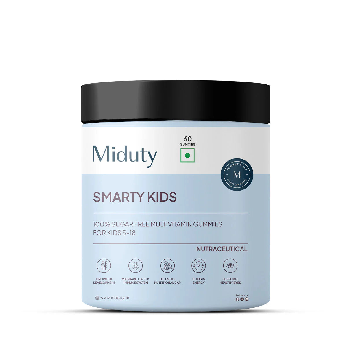 Miduty by Palak Notes Smarty Kids Multivitamin Gummies -60 gummies Mytrendzcart