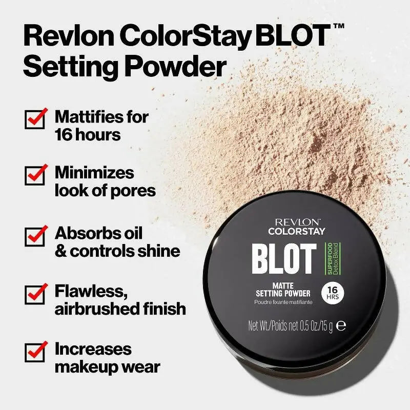 Revlon Colorstay Blot Matte Setting Powder -15 gm - Mytrendzcart