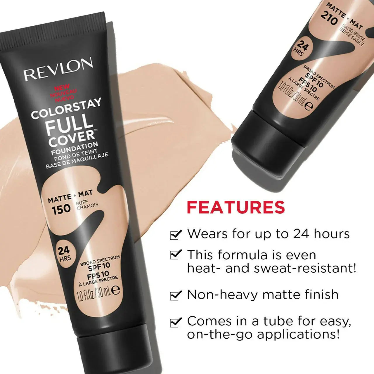 Revlon Colorstay Full Cover Foundation - Early Tan -30 ml - Mytrendzcart