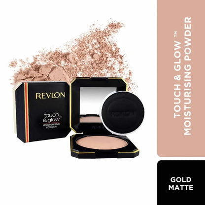 Revlon Touch & Glow Moisturising Powder - Gold Matte -12 gm - Mytrendzcart