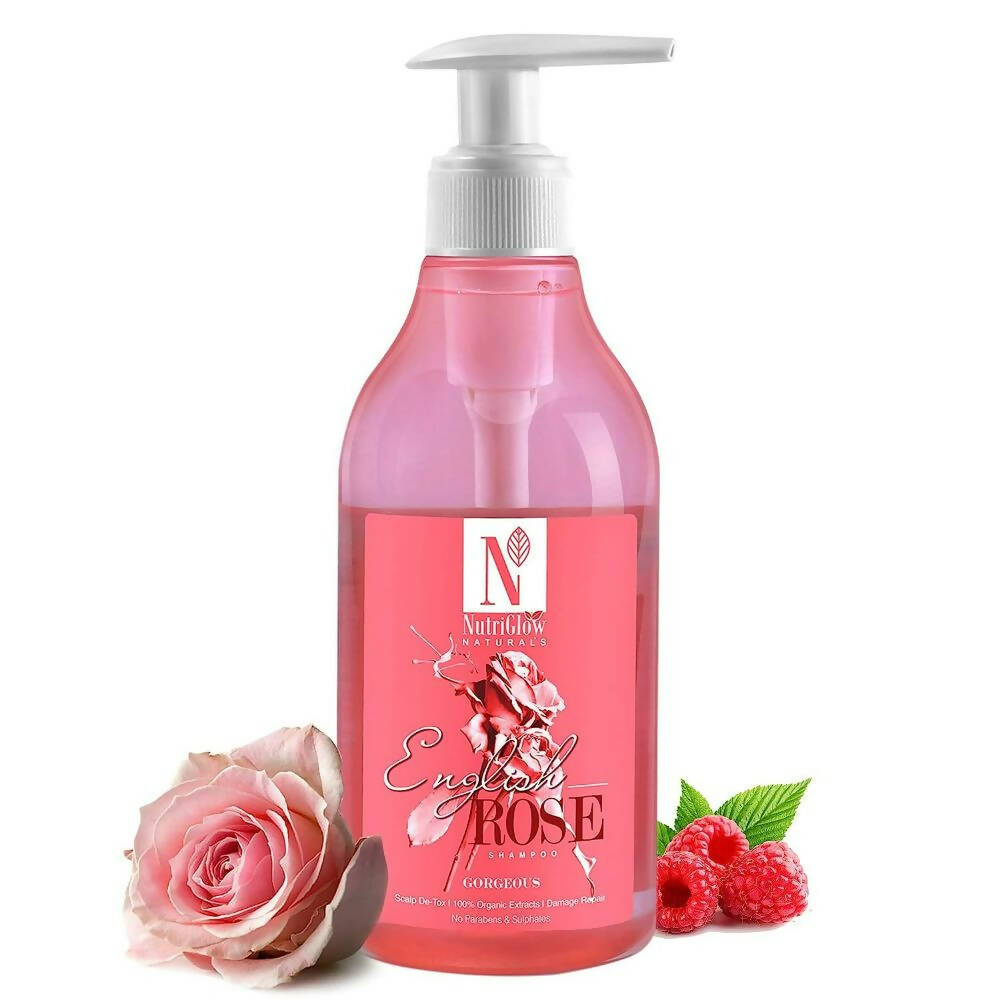 NutriGlow NATURAL'S English Rose Shampoo Gentle Cleanser - Mytrendzcart