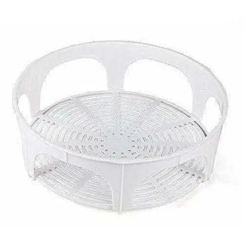 Roti Plus Plastic Casserole with Lid - White & Grey Color Combination - Mytrendzcart