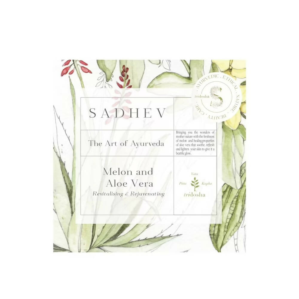 Sadhev Revitalising & Rejuvenating Bathing Bar-Melon & Aloe Vera - Mytrendzcart