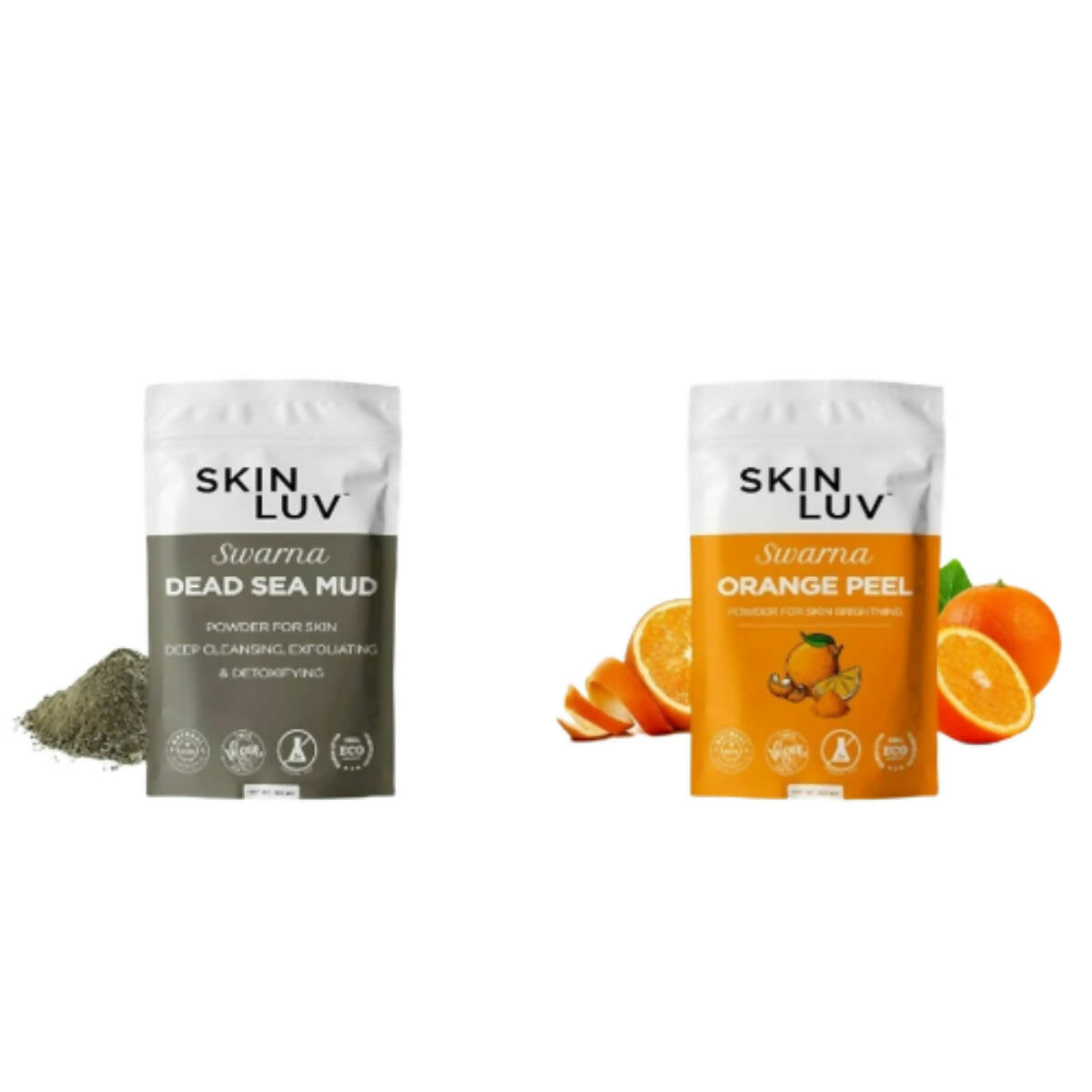 SkinLuv Swarna Dead Sea Mud Powder And Orange Peel Powder Combo - Mytrendzcart