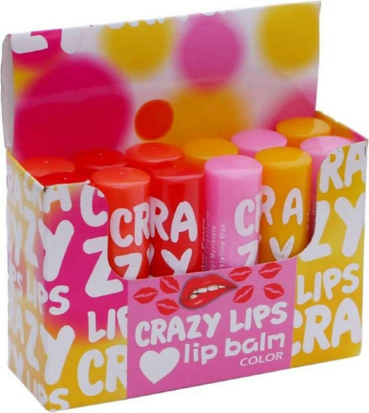 Favon Pack of 12 Multicolor Crazy Lip Balms - Mytrendzcart