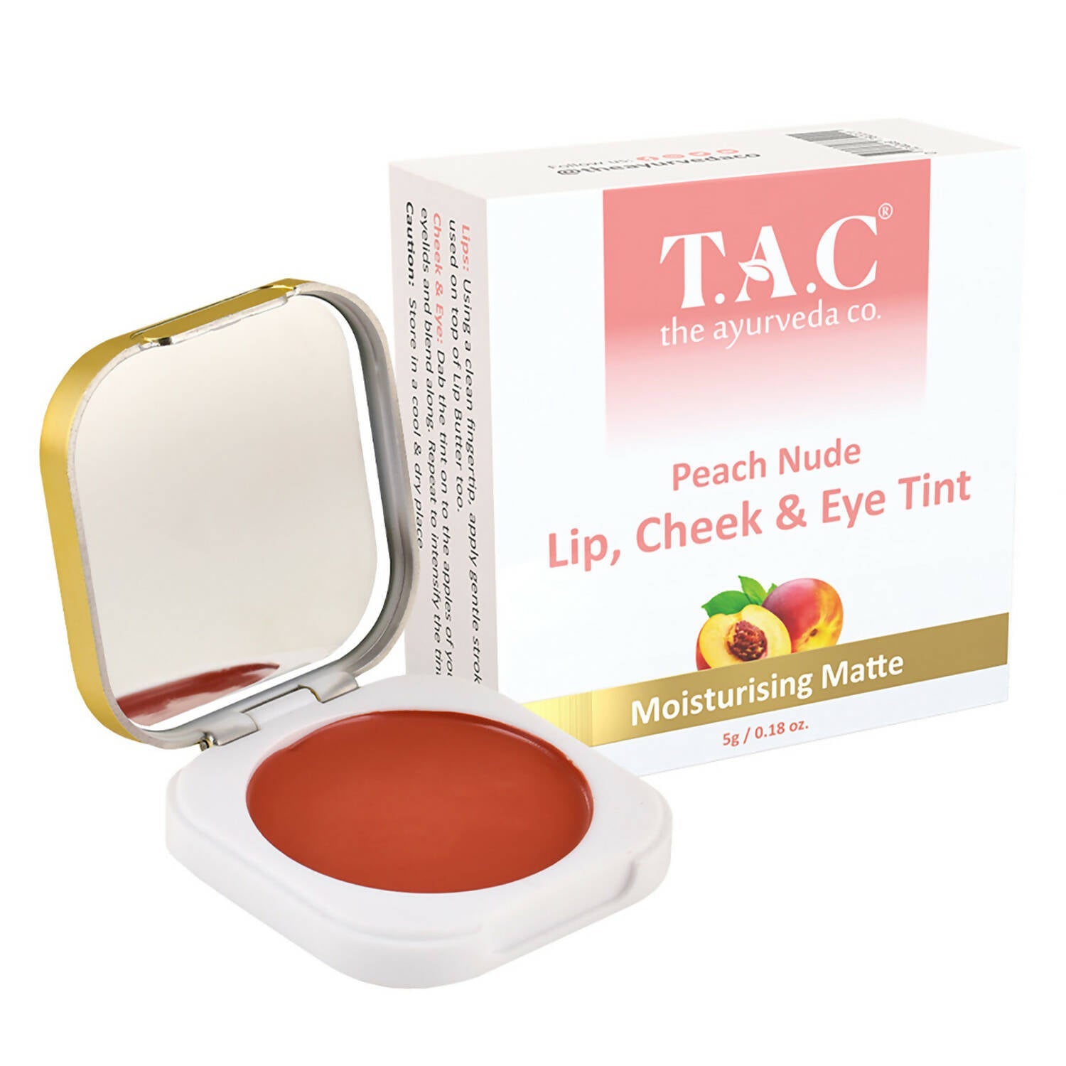 TAC - The Ayurveda Co. Peach Nude Lip, Cheek & Eye Tint - Mytrendzcart