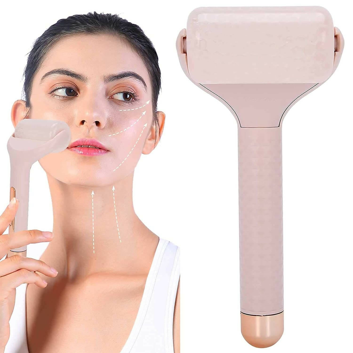 Favon Ice Roller Face Massager Tool with Cool Gel Beads for Cold Massage - Mytrendzcart